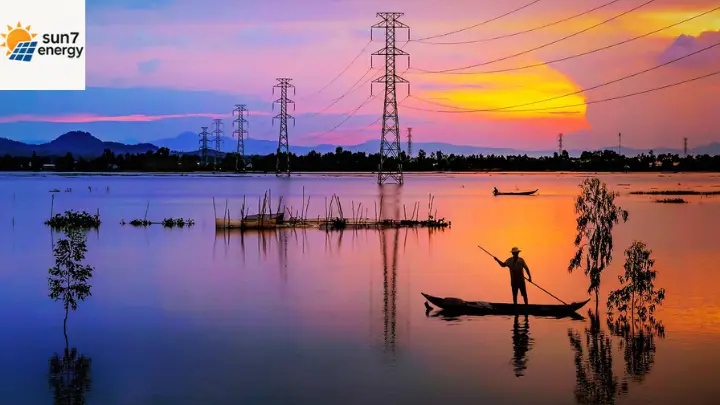 Economize na Conta de Luz com energia solar 4 Lago pôr do sol energia
