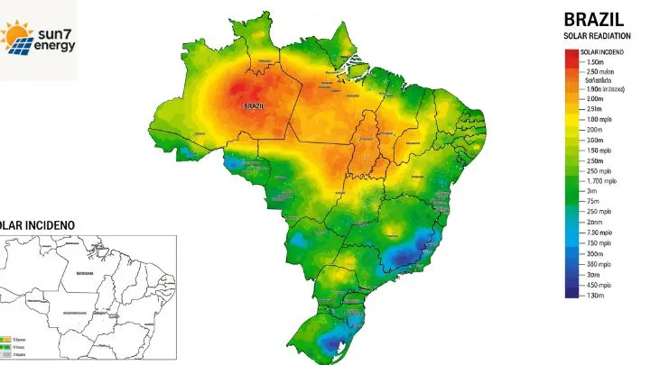 Como a Tecnologia Está Revolucionando a Energia Solar 3 Mapa do Brasil com destaque para regiões com maior incidência solar